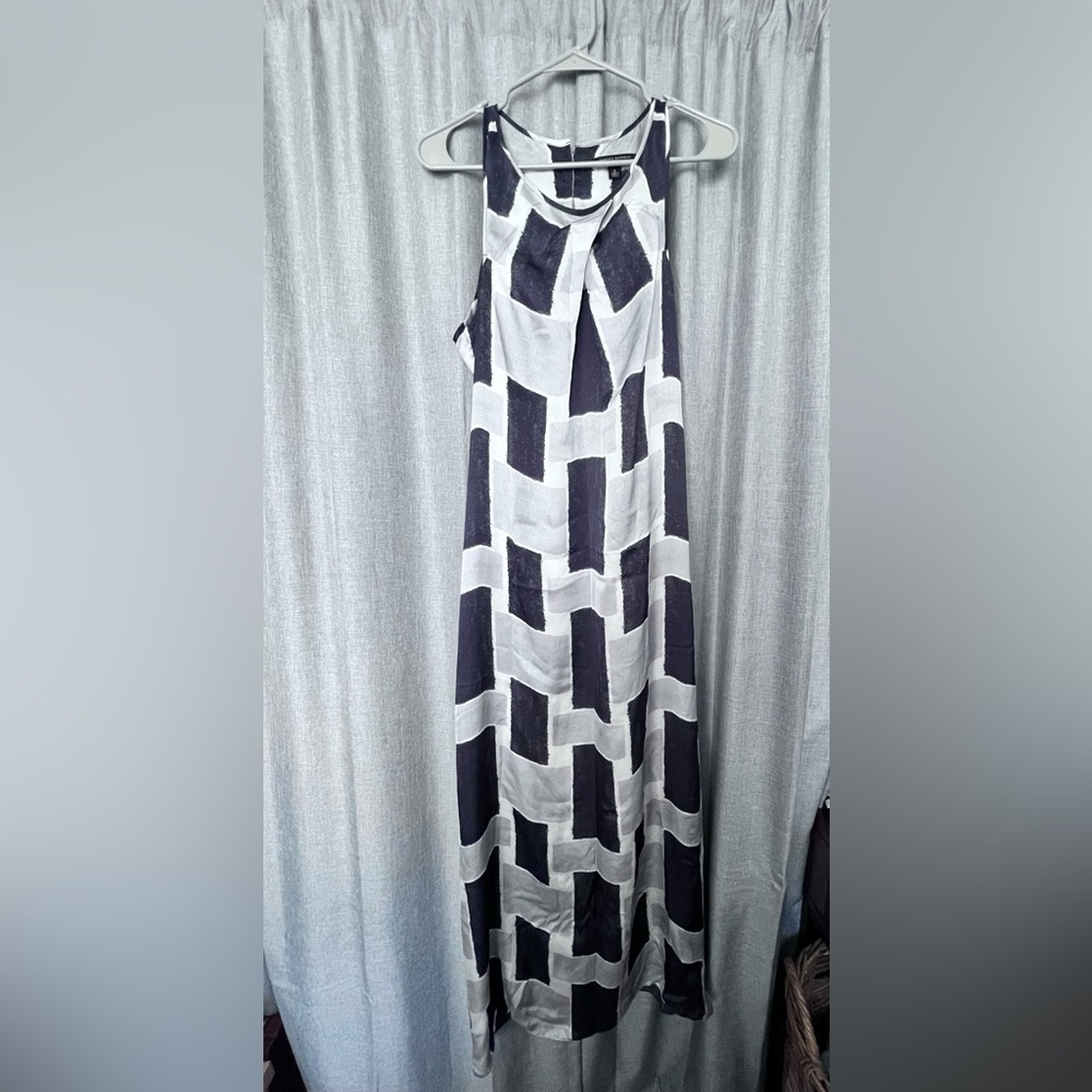 Banana Republic Black and White Geometric Maxi Dress